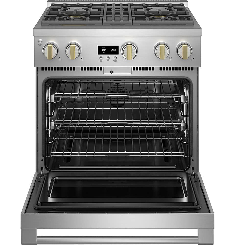 Alt View 13. Monogram - 5.7 Cu. Ft. Freestanding Gas Convection Range with 4 Burners - Stainless Steel.