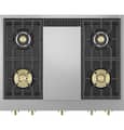 Monogram - 36 in. Wide 4 Burner Built-In Gas Rangetop with Professional Versatile Burner Configuration - Stainless Steel