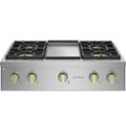 Alt View Zoom 12. Monogram - 36" Built-In Gas Cooktop with 4 Burners - Stainless Steel.