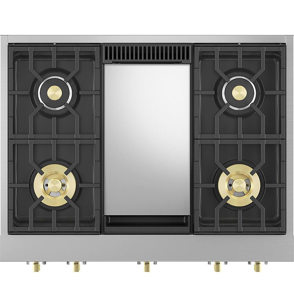 Alt View 13. Monogram - 36" Built-In Gas Cooktop with 4 Burners - Stainless Steel.