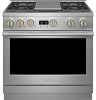 Monogram - 6.2 Cu. Ft. Freestanding Gas Convection Range with 4 Burners - Stainless steel - Front_Zoom