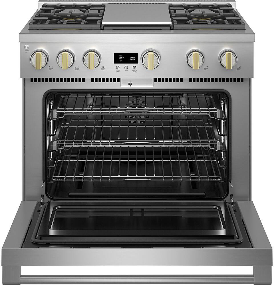 Alt View 16. Monogram - 6.2 Cu. Ft. Freestanding Gas Convection Range with 4 Burners - Stainless Steel.