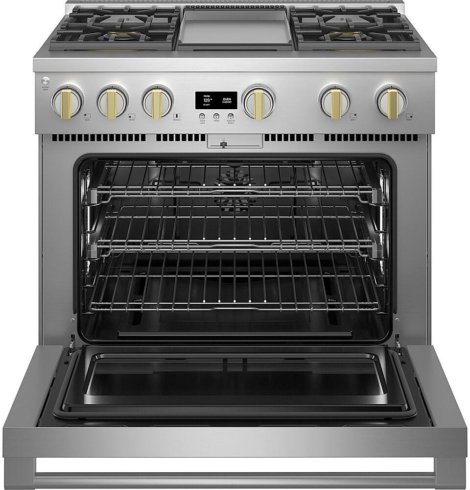 Alt View 17. Monogram - 6.2 Cu. Ft. Freestanding Gas Convection Range with 4 Burners - Stainless Steel.