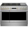 Alt View Zoom 11. Monogram - 8.9 Cu. Ft. Freestanding Double Oven Gas Convection Range with 6 Burners - Stainless Steel.