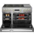 Alt View Zoom 14. Monogram - 8.9 Cu. Ft. Freestanding Double Oven Gas Convection Range with 6 Burners - Stainless Steel.