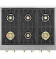 Monogram - 36" Built-In Gas Cooktop with 6 Burners and Professional Versatile Burner Configuration - Stainless Steel