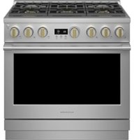 Monogram - 5.7 Cu. Ft. Freestanding Dual Fuel Convection Range with Self-Clean, Built-In Wi-Fi, and 6 Burners - Stainless steel - Front_Zoom