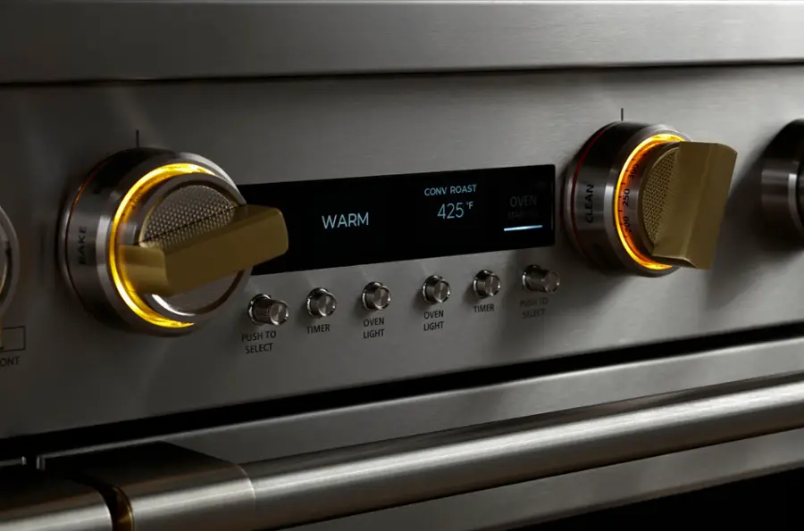 Alt View 23. Monogram - 5.7 Cu. Ft. Freestanding Dual Fuel Convection Range with Self-Clean, Built-In Wi-Fi, and 6 Burners - Stainless Steel.