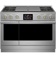 Monogram - 8.25 Cu. Ft. Freestanding Double Oven Dual Fuel Convection Range with Self-Clean, Built-In Wi-Fi, and 4 Burners - Stainless Steel - Front_Zoom