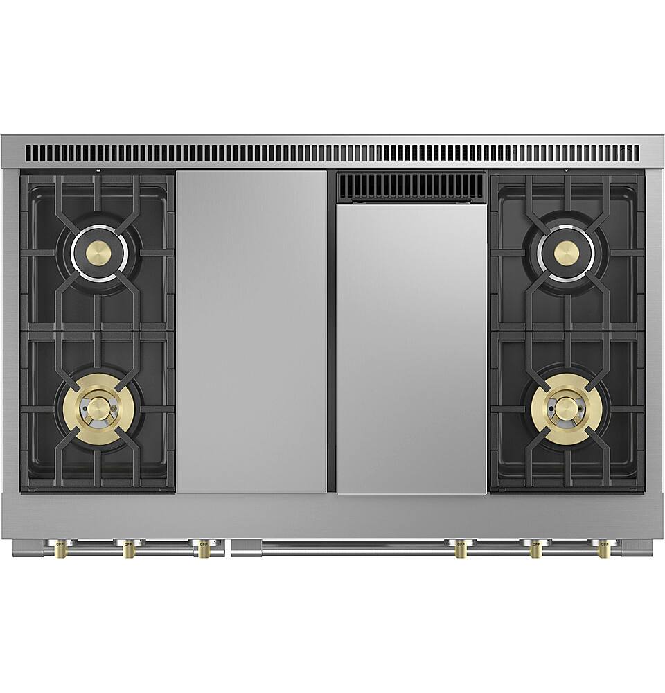 Alt View 12. Monogram - 8.25 Cu. Ft. Freestanding Double Oven Dual Fuel Convection Range with Self-Clean, Built-In Wi-Fi, and 4 Burners - Stainless Steel.