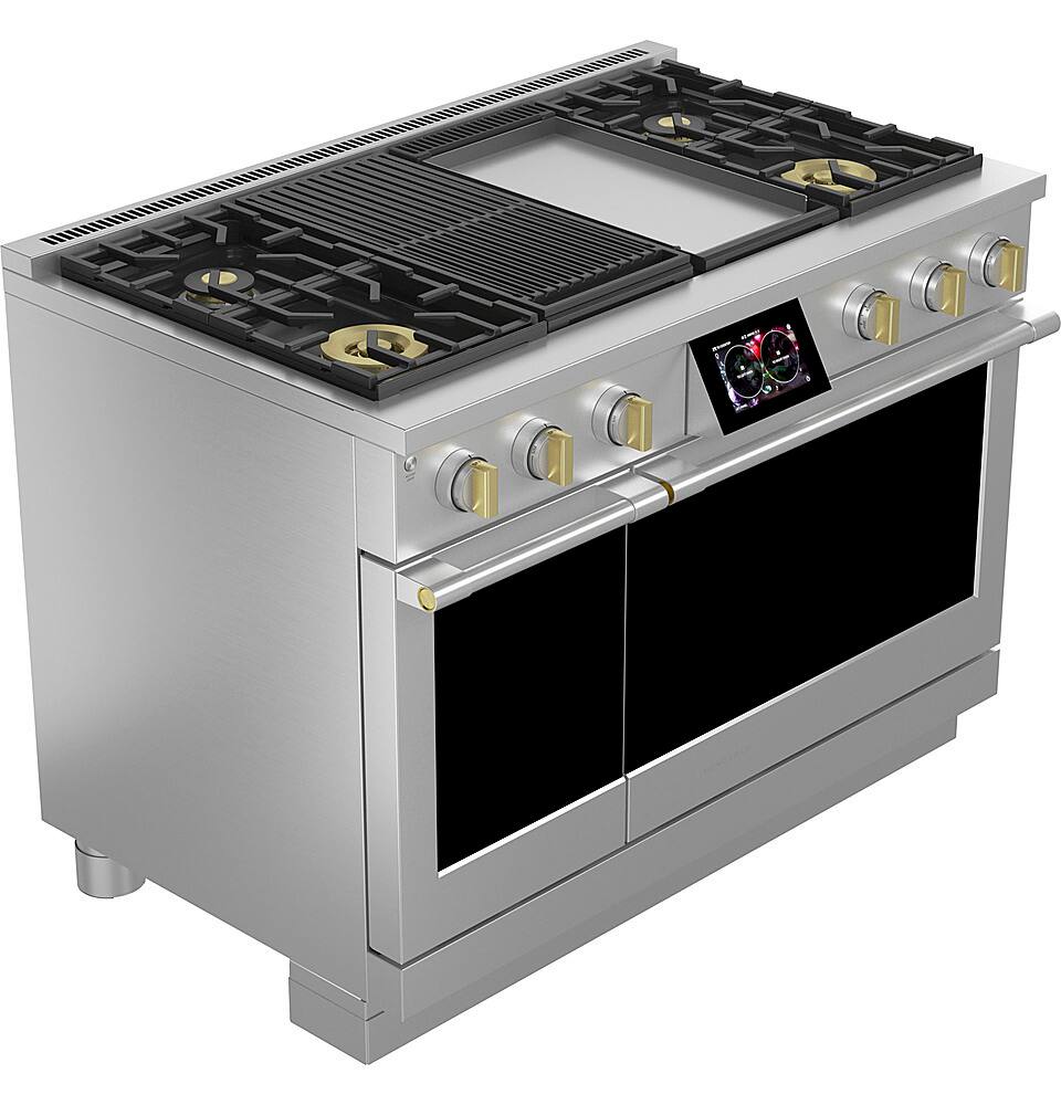 Alt View 15. Monogram - 8.25 Cu. Ft. Freestanding Double Oven Dual Fuel Convection Range with Self-Clean, Built-In Wi-Fi, and 4 Burners - Stainless Steel.