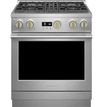 Front. Monogram - 5.3 Cu. Ft. Freestanding Dual Fuel Convection Range with Self-Clean, Built-In Wi-Fi, and 4 Burners - Stainless Steel.