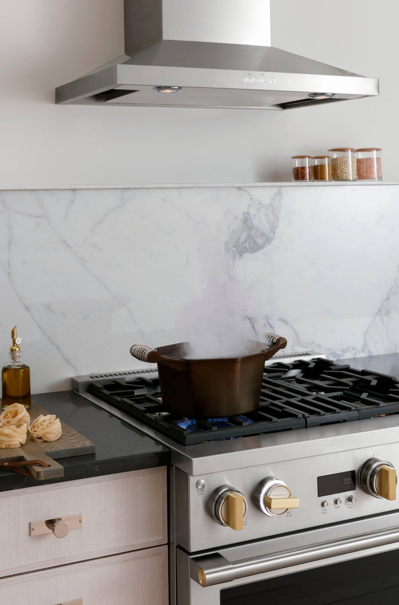 Alt View 16. Monogram - 5.3 Cu. Ft. Freestanding Dual Fuel Convection Range with Self-Clean, Built-In Wi-Fi, and 4 Burners - Stainless Steel.