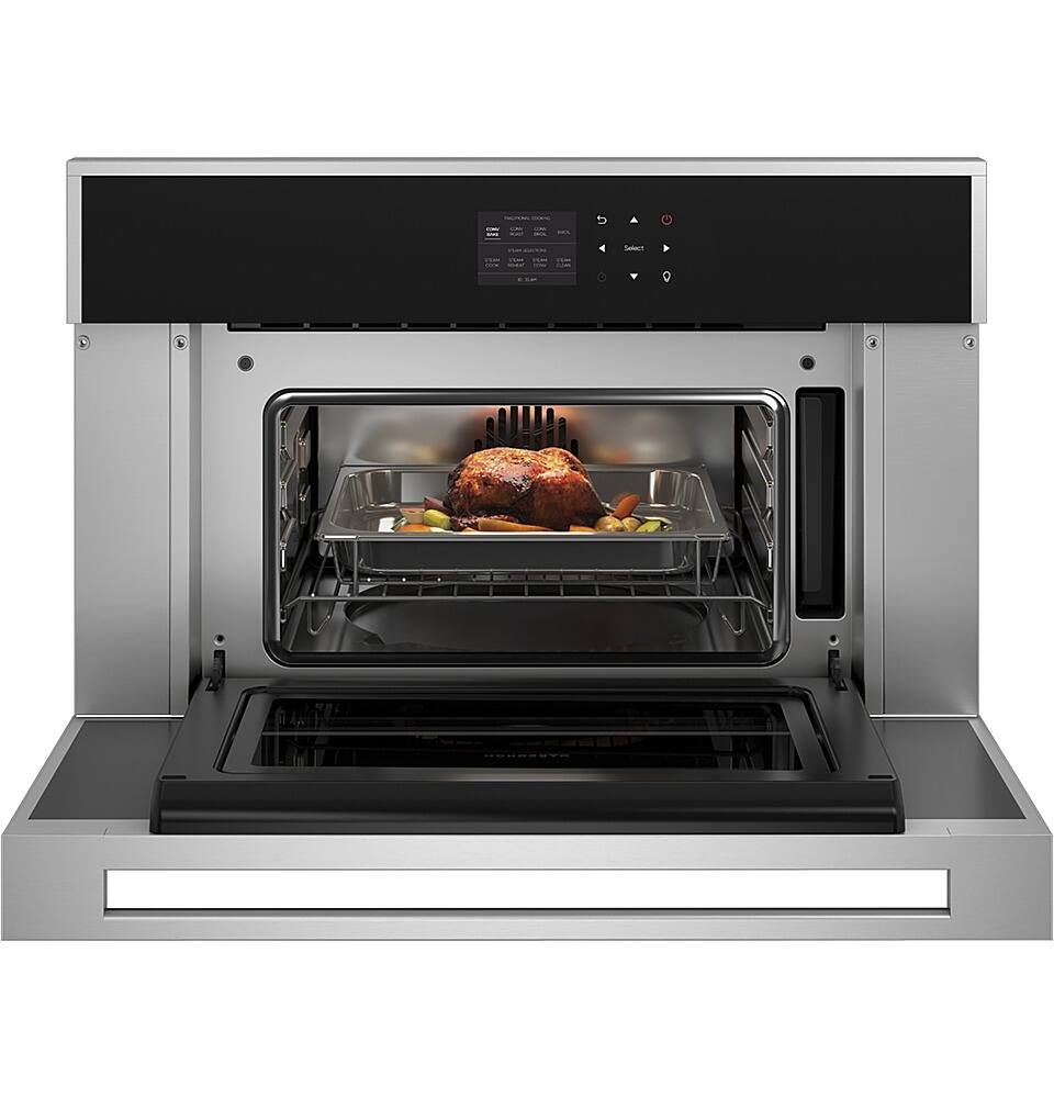 Alt View 13. Monogram - Minimalist 30" Built-In Single Electric Convection Wall Oven with Steam Cooking - Stainless Steel.