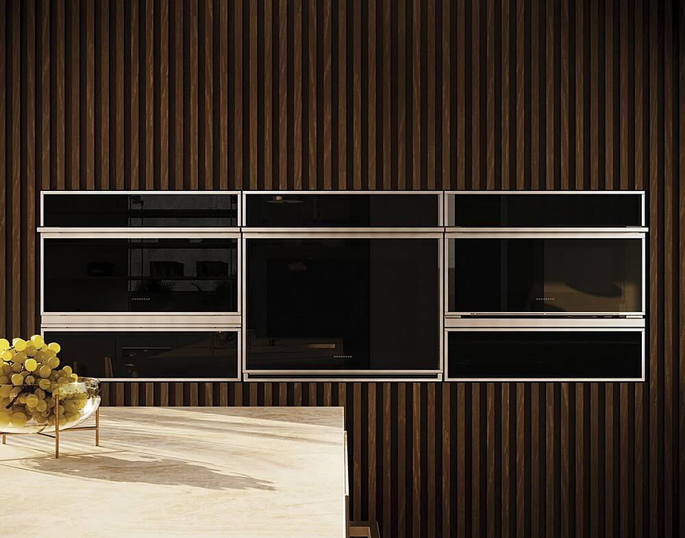 Alt View 15. Monogram - Minimalist 30" Built-In Single Electric Convection Wall Oven with Steam Cooking - Stainless Steel.