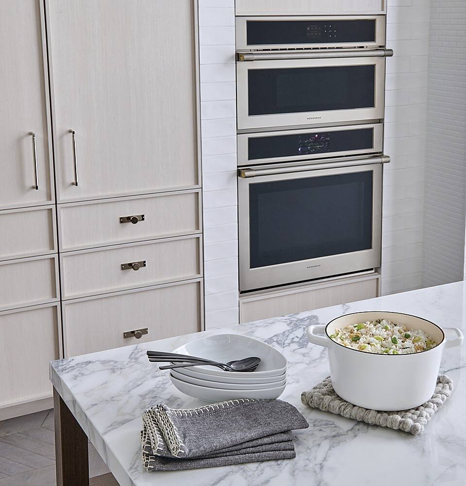 Alt View 18. Monogram - Minimalist 30" Built-In Single Electric Convection Wall Oven with Steam Cooking - Stainless Steel.