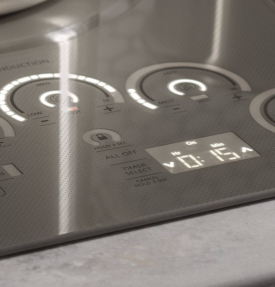 Alt View 16. Monogram - 36" Built-In Electric Induction Cooktop with 5 Elements - Silver.