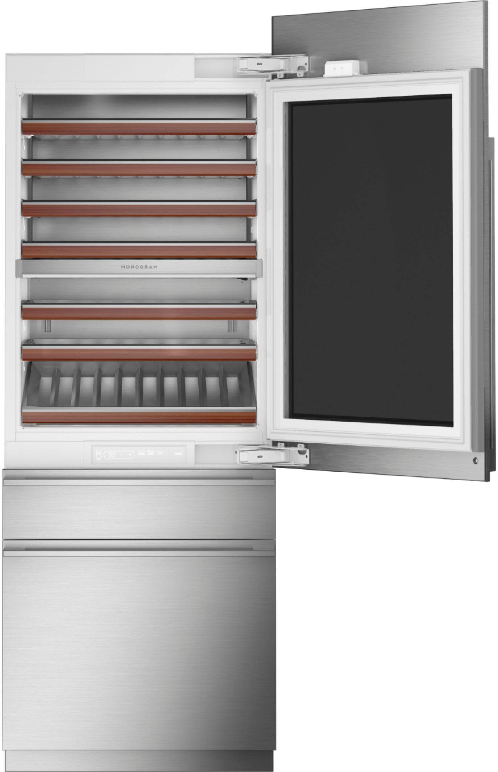 Alt View 11. Monogram - 106-Bottle Built-In Dual Zone Wine Cooler - Stainless Steel.