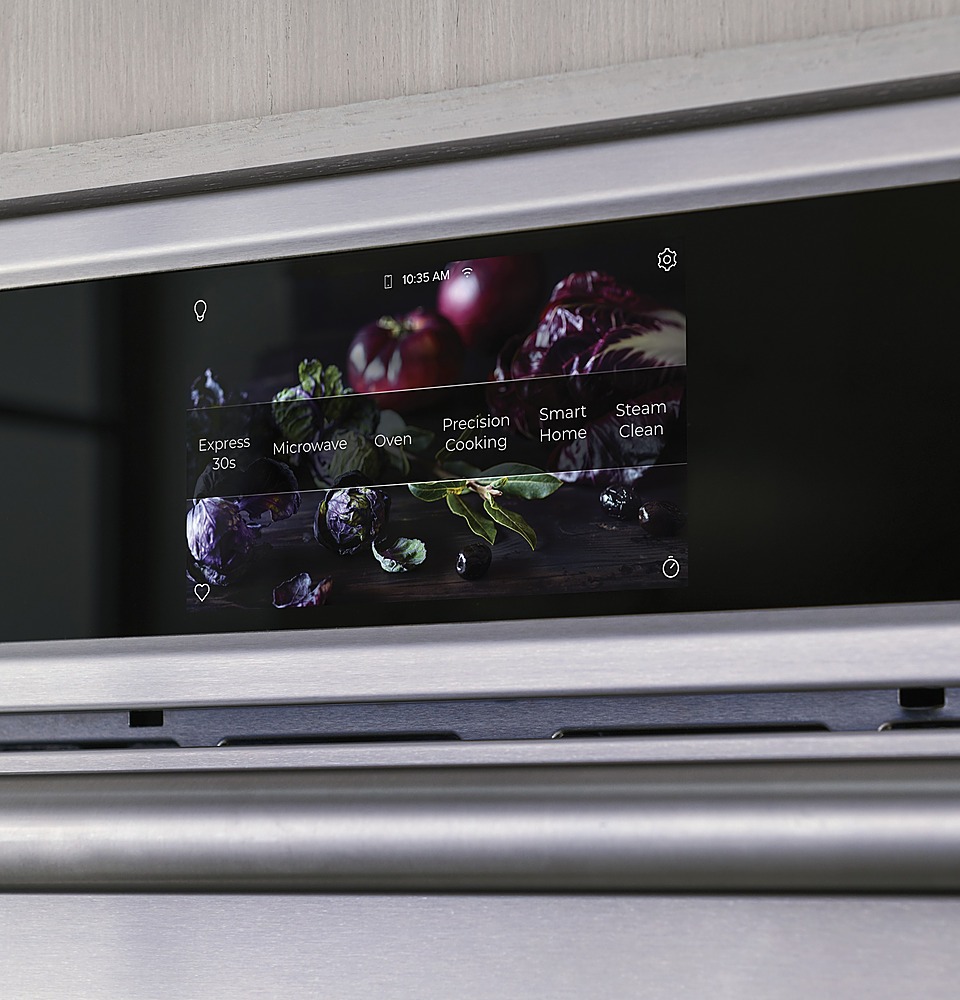Alt View 20. Monogram - Minimalist 30" Built-In Single Electric Convection Wall Oven with No-Preheat Air Fry - Stainless Steel.