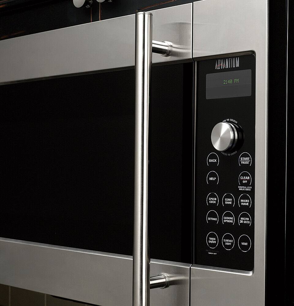 Alt View 15. Monogram - Advantium 30" Built-In Single Electric Convection Wall Oven - Stainless Steel.