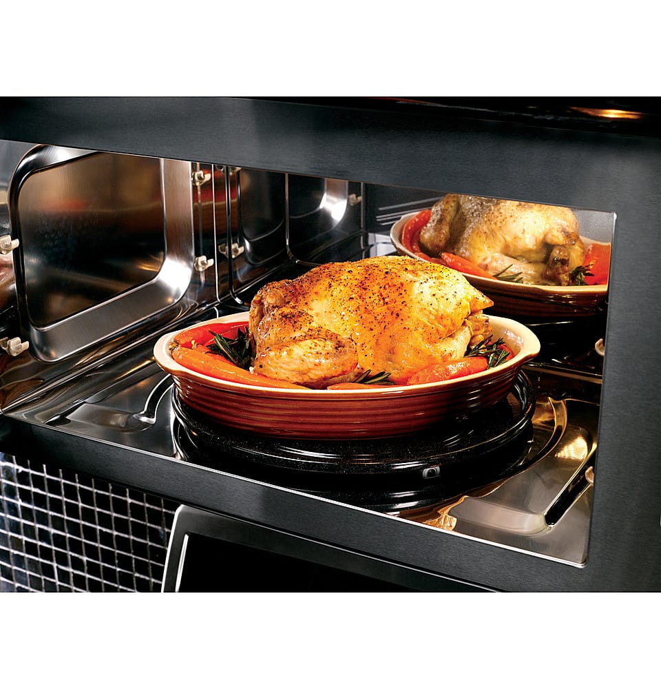Alt View 16. Monogram - Advantium 30" Built-In Single Electric Convection Wall Oven - Stainless Steel.