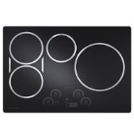 Monogram - 30" Built-In Electric Induction Cooktop with 4 Elements - Black Graphite - Front_Zoom