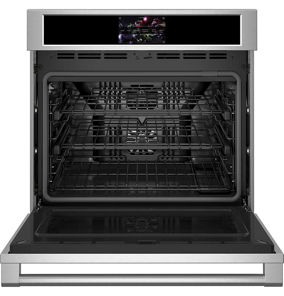 Alt View 11. Monogram - Statement 30" Built-In Single Electric Convection Wall Oven with No-Preheat Air Fry - Stainless Steel.