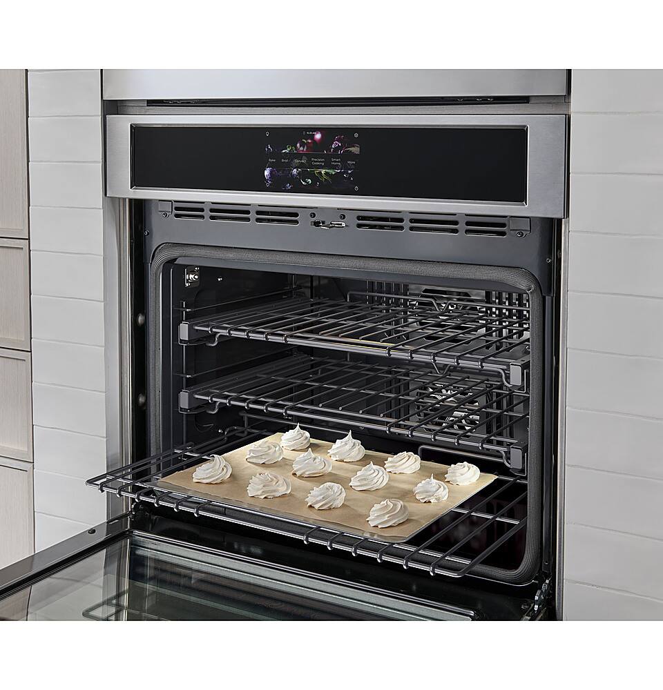 Alt View 15. Monogram - Statement 30" Built-In Single Electric Convection Wall Oven with No-Preheat Air Fry - Stainless Steel.