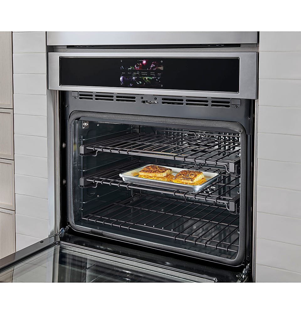 Alt View 16. Monogram - Statement 30" Built-In Single Electric Convection Wall Oven with No-Preheat Air Fry - Stainless Steel.