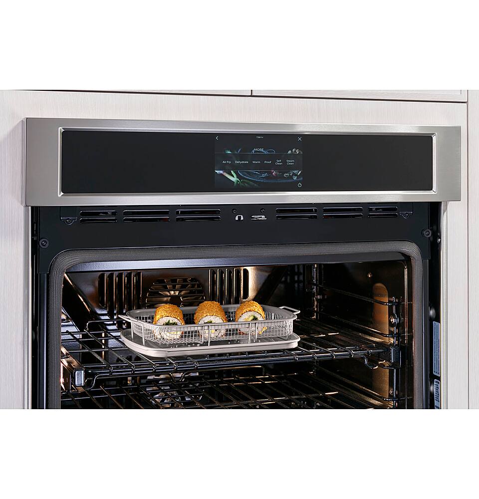 Alt View 18. Monogram - Statement 30" Built-In Single Electric Convection Wall Oven with No-Preheat Air Fry - Stainless Steel.