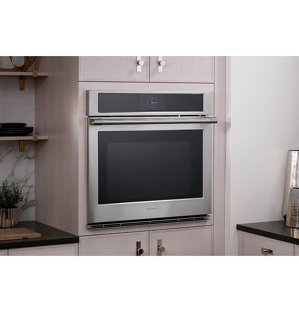 Alt View 20. Monogram - Statement 30" Built-In Single Electric Convection Wall Oven with No-Preheat Air Fry - Stainless Steel.