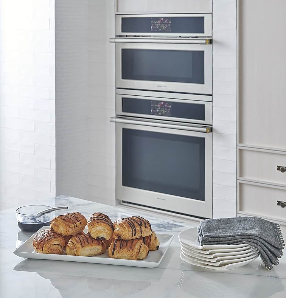 Alt View 26. Monogram - Statement 30" Built-In Single Electric Convection Wall Oven with No-Preheat Air Fry - Stainless Steel.