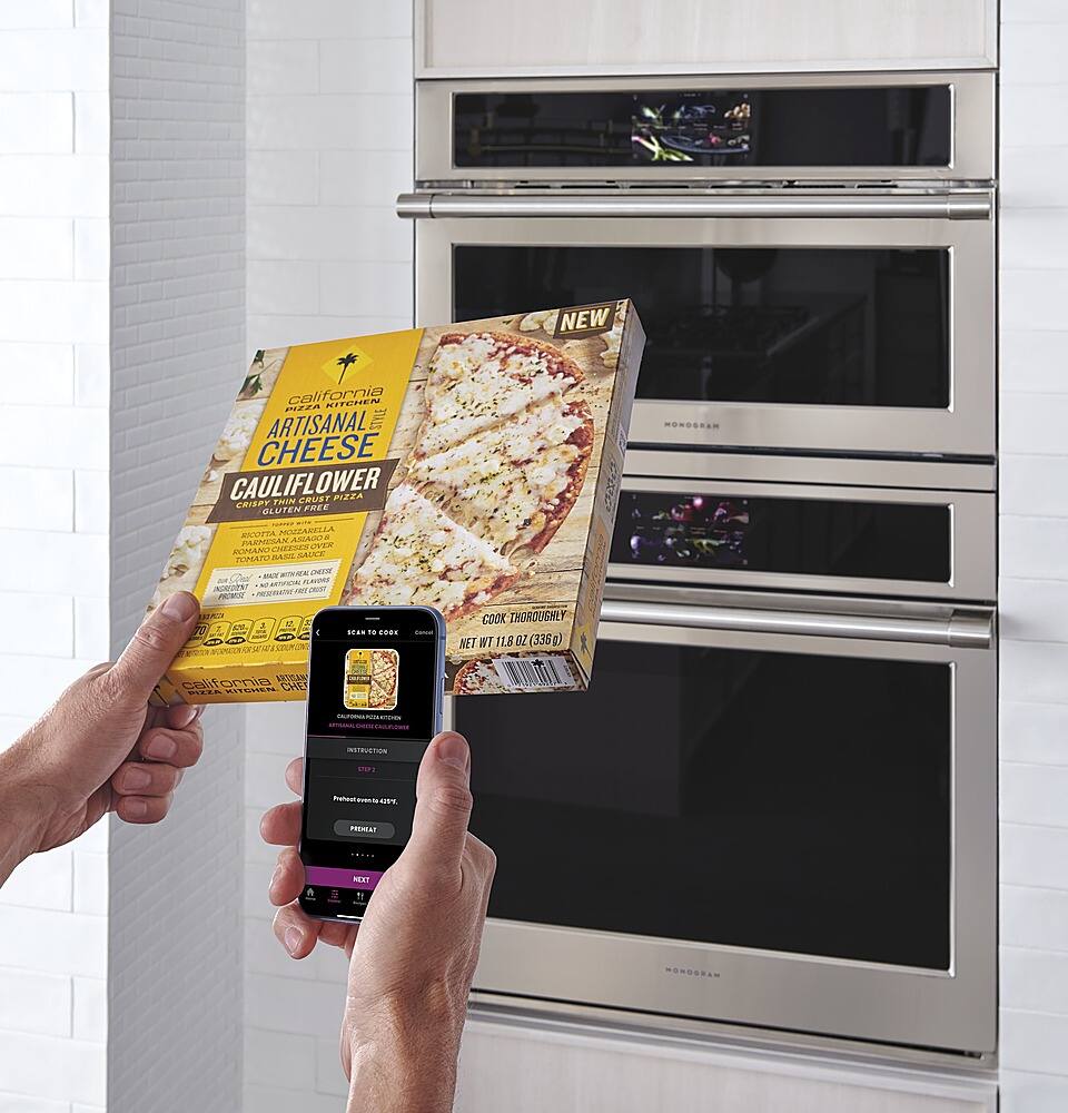 Alt View 27. Monogram - Statement 30" Built-In Single Electric Convection Wall Oven with No-Preheat Air Fry - Stainless Steel.