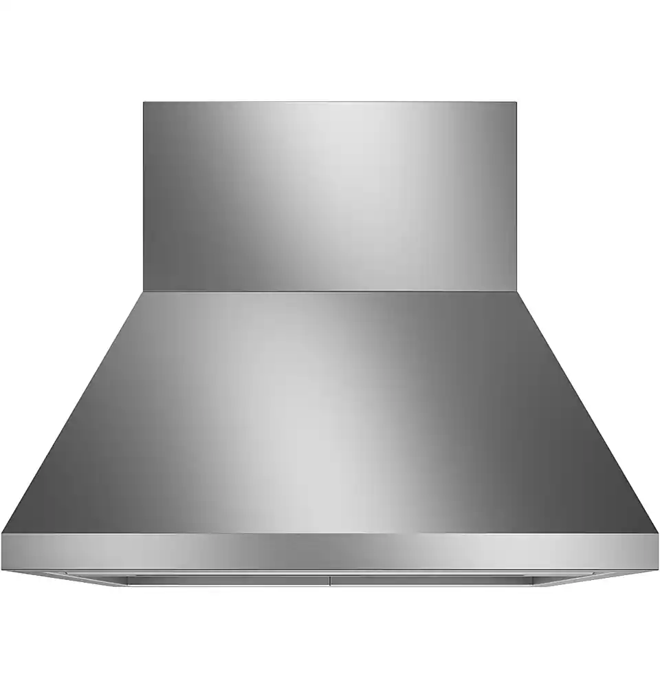 Front. Monogram - 36" Externally Vented Range Hood - Stainless steel.