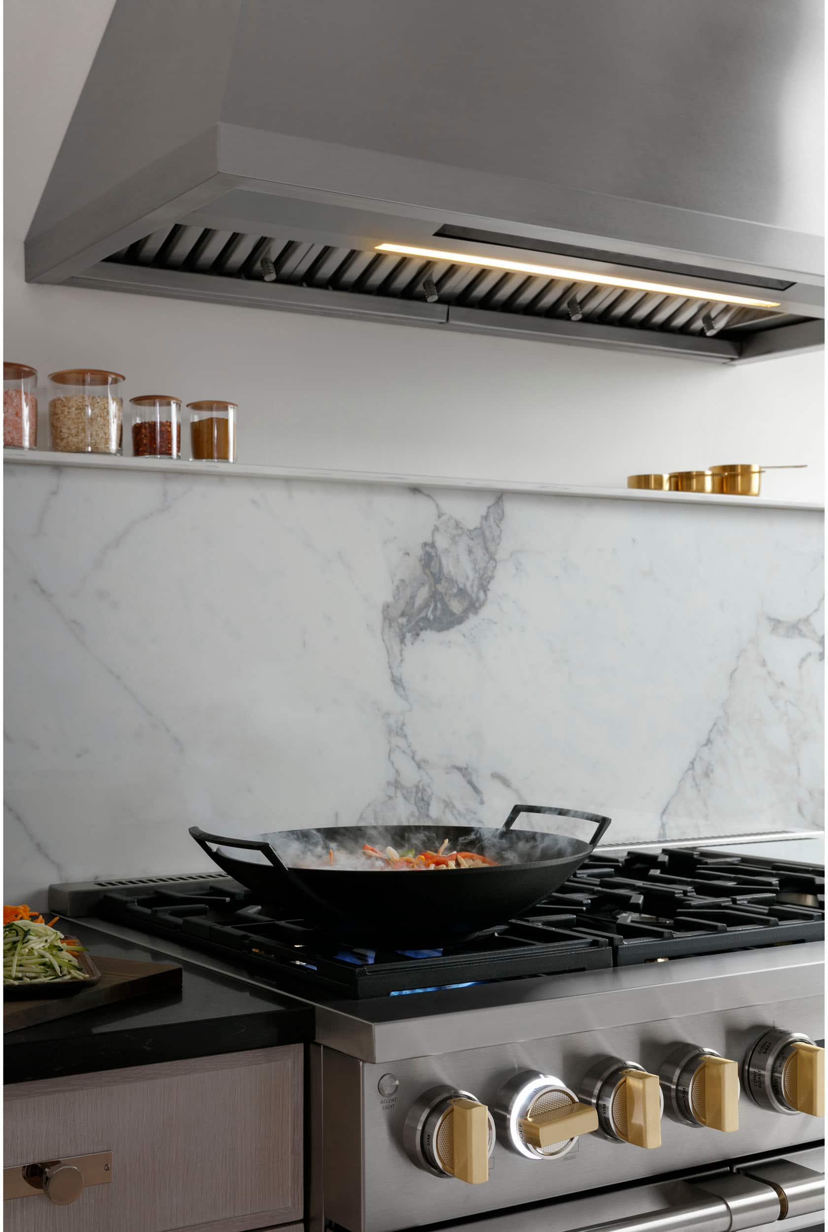 Alt View 15. Monogram - 36" Externally Vented Range Hood - Stainless steel.