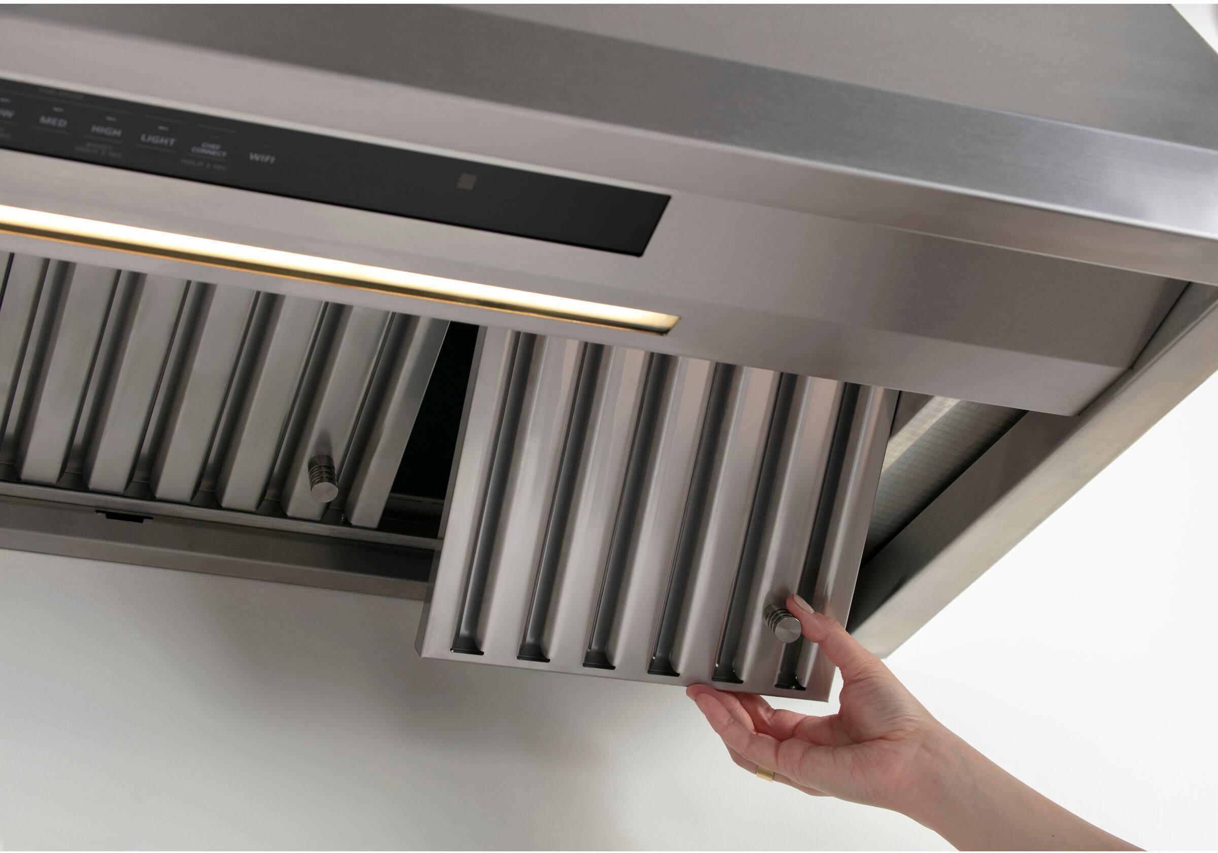 Alt View 16. Monogram - 36" Externally Vented Range Hood - Stainless steel.