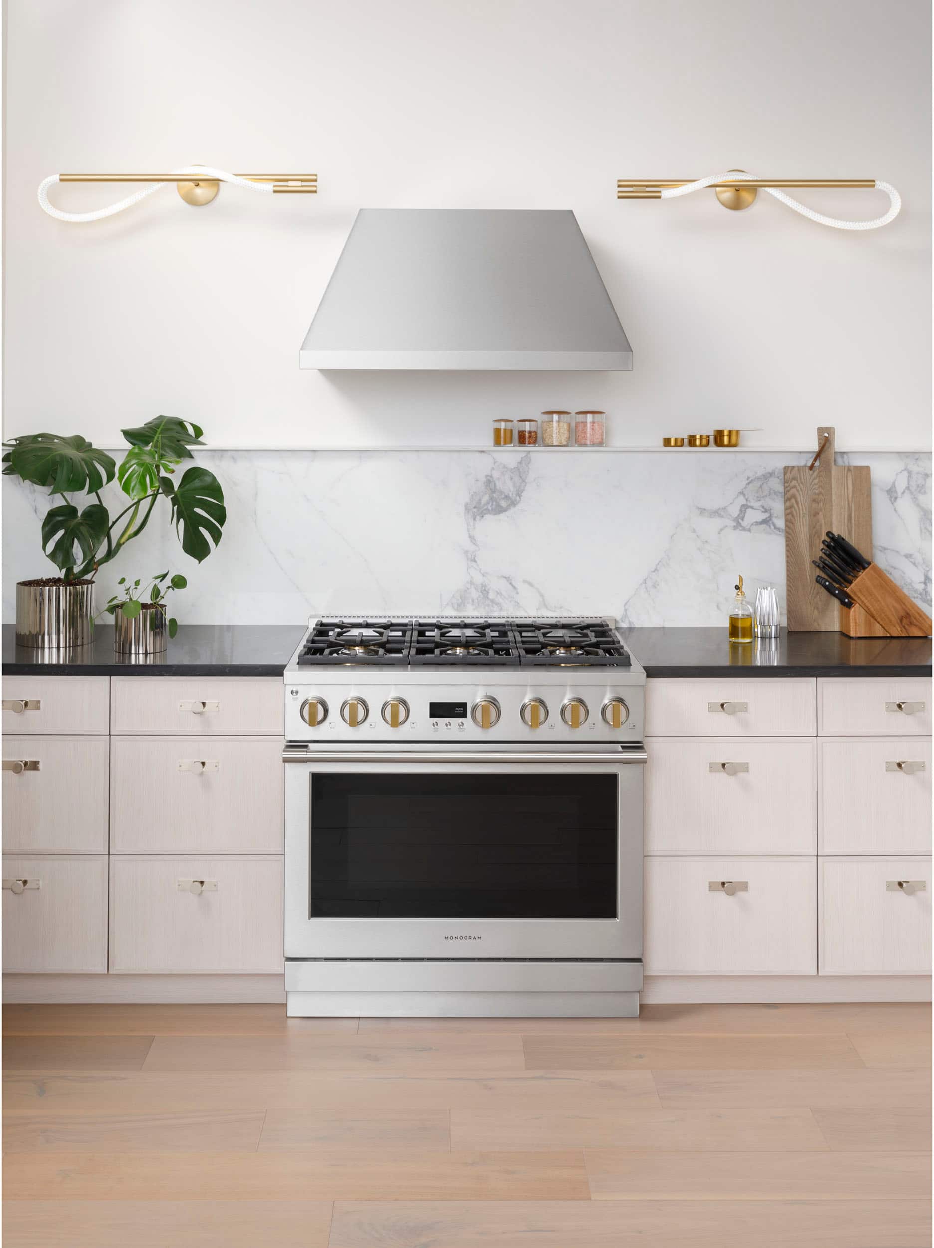 Alt View 18. Monogram - 36" Externally Vented Range Hood - Stainless steel.