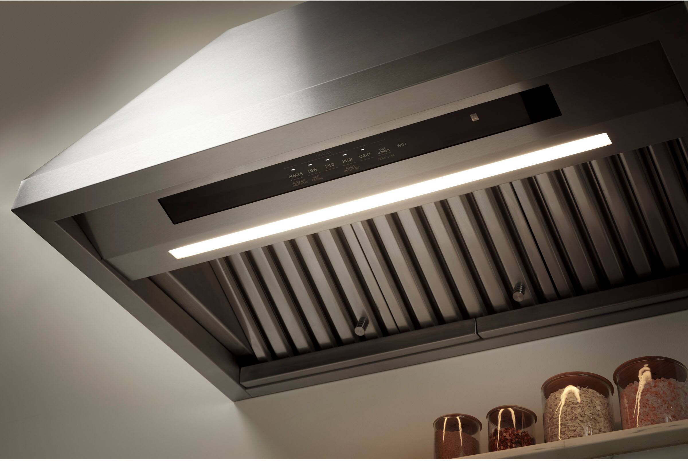 Alt View 19. Monogram - 36" Externally Vented Range Hood - Stainless steel.