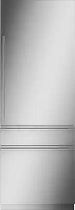 Front. Monogram - 14.5 Cu. Ft. Bottom Freezer Built-In Refrigerator - Stainless Steel.