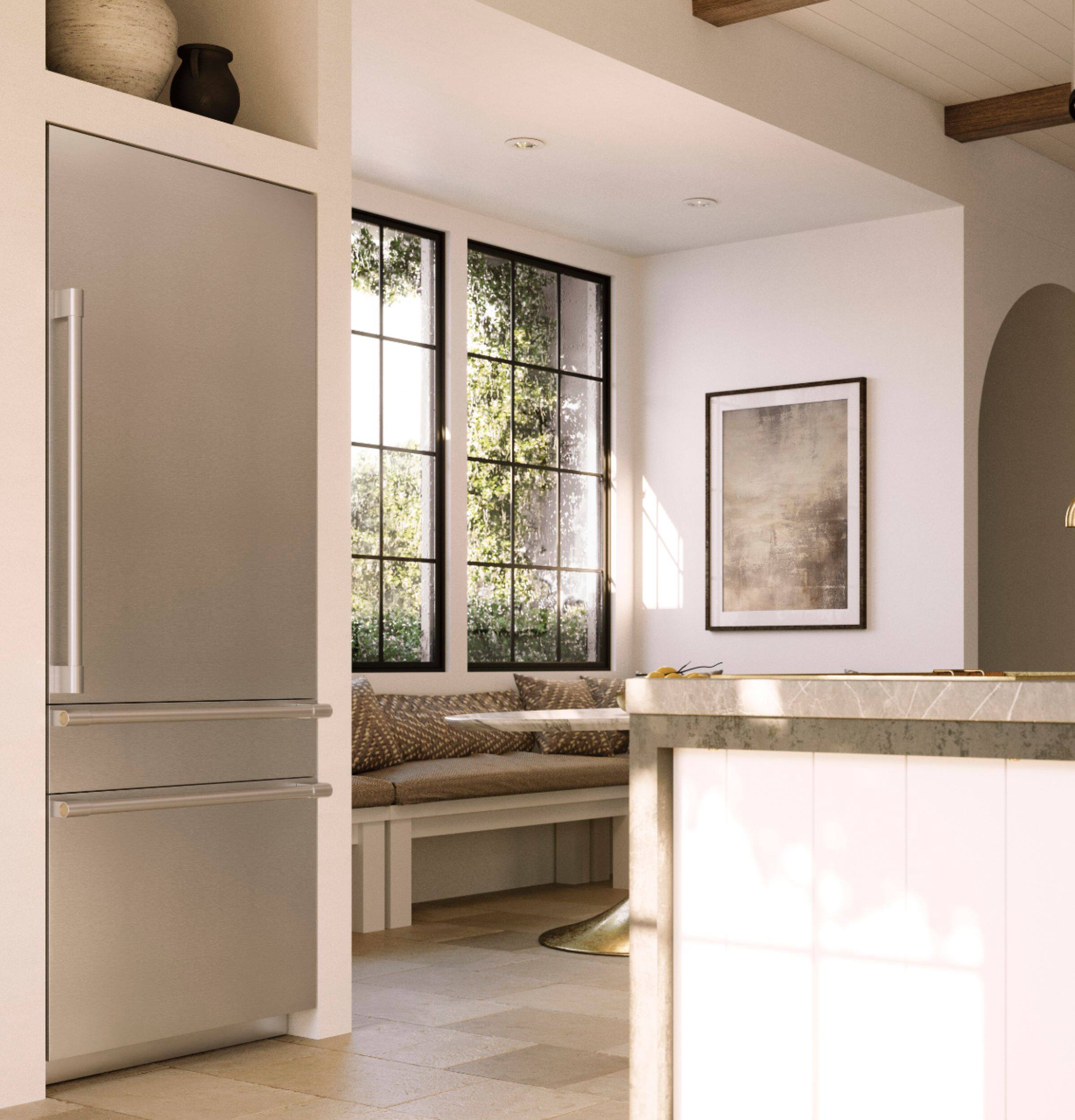 Alt View 16. Monogram - 14.5 Cu. Ft. Bottom Freezer Built-In Refrigerator - Stainless Steel.