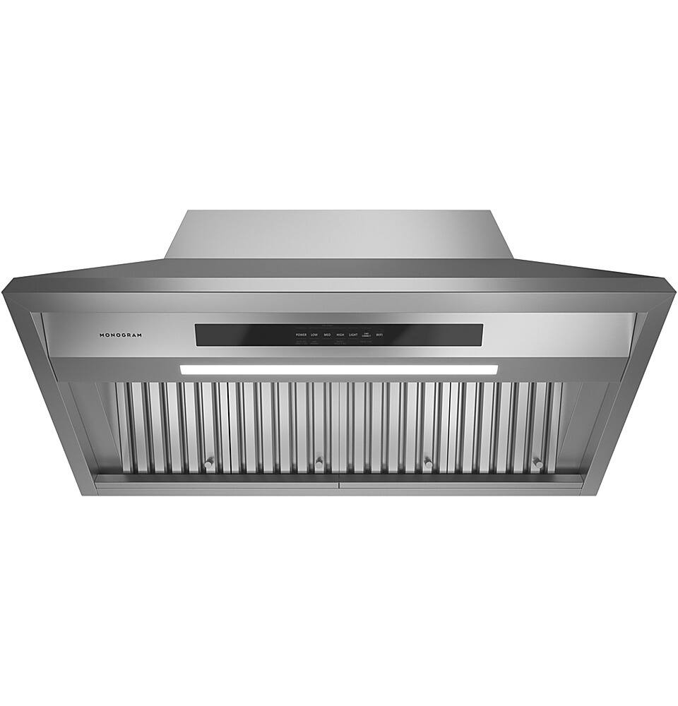 Alt View 11. Monogram - 48" Externally Vented Range Hood - Stainless steel.