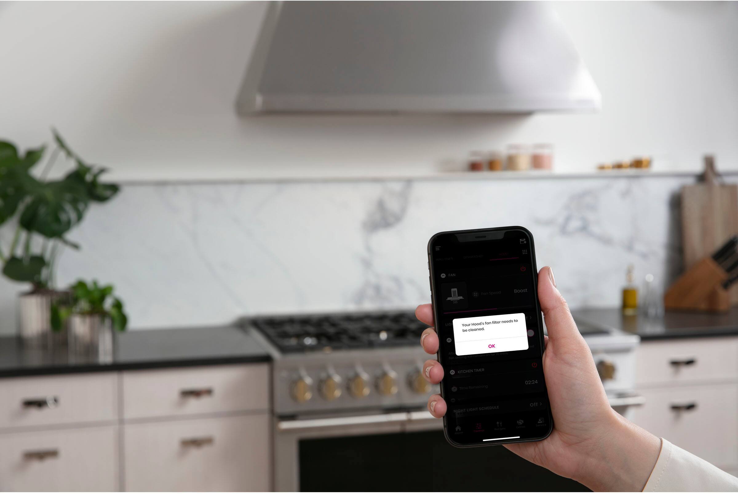 Alt View 19. Monogram - 48" Externally Vented Range Hood - Stainless steel.