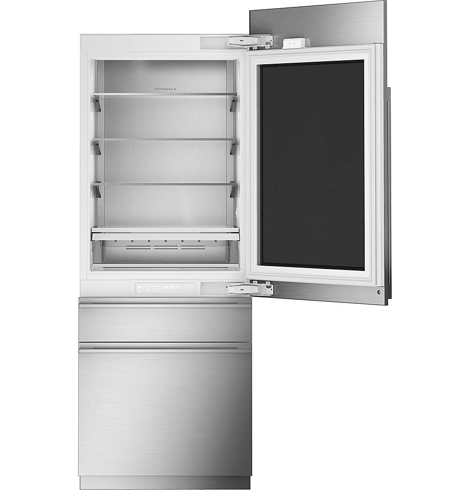 Alt View 11. Monogram - 14.6 Cu. Ft. Bottom Freezer Built-In Refrigerator - Stainless Steel.