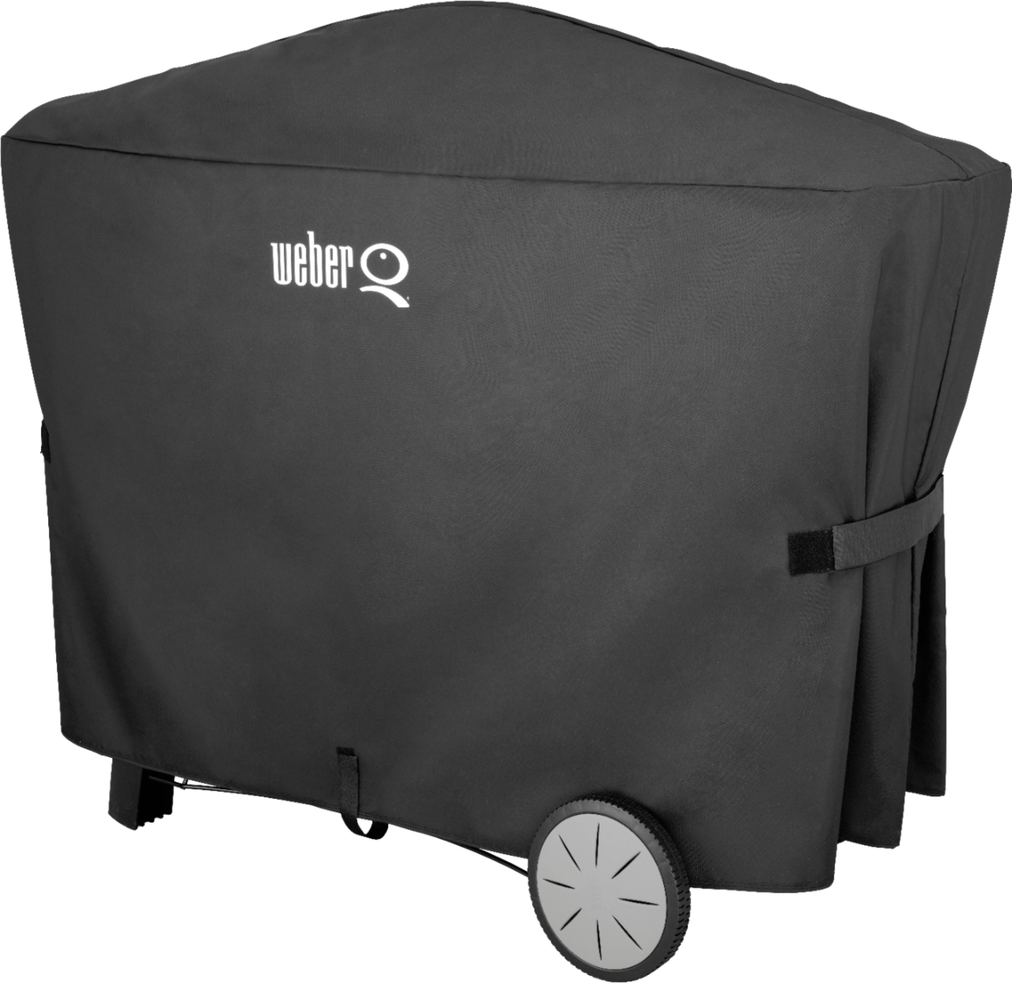 Left. Weber - Rolling Cart Grill Cover for Q 2000/3000 grills - Black.
