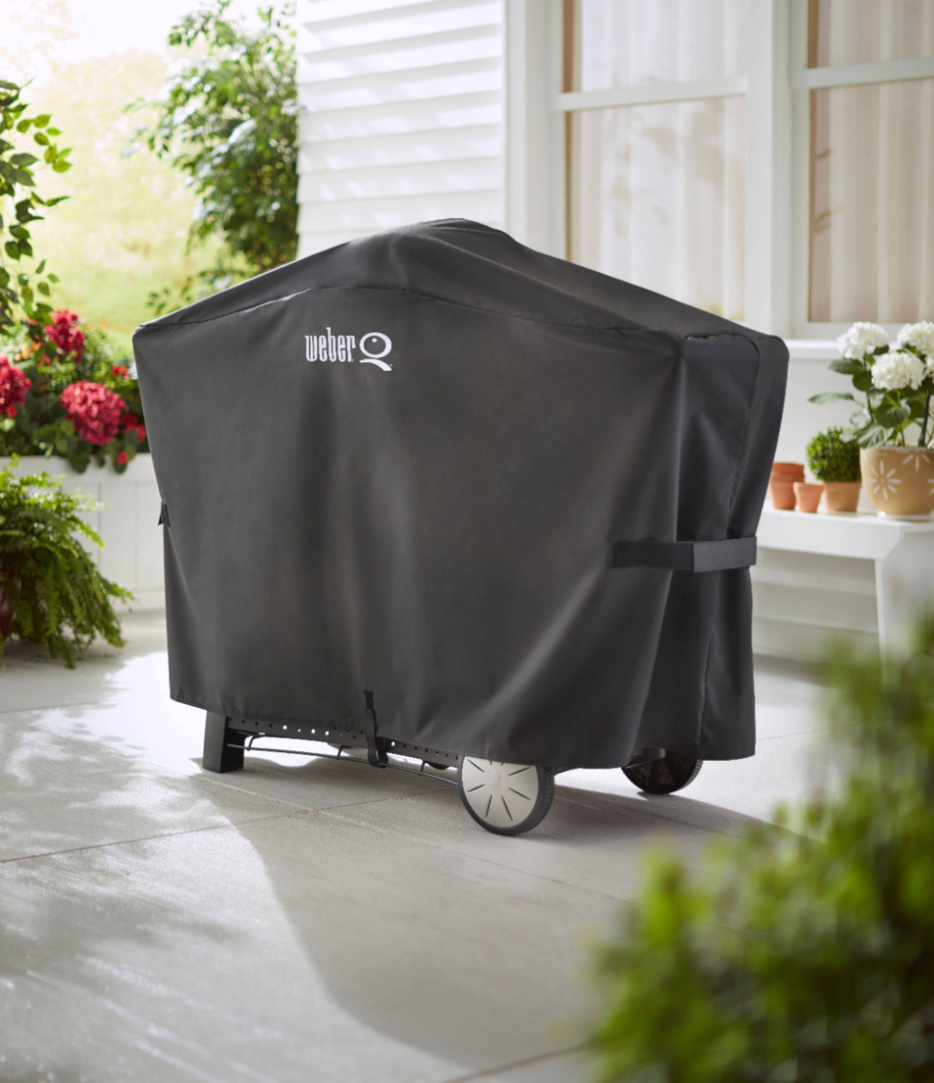 Alt View 13. Weber - Rolling Cart Grill Cover for Q 2000/3000 grills - Black.
