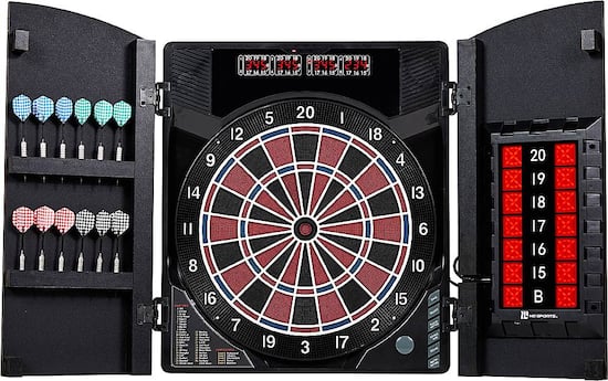 Md Sports New Haven Electronic Dartboard With Cabinet Brownblack Db300y19003 - Best Buy Md Sports New Haven Electronic Dartboard With Cabinet Brownblack Db300y19003 - Best Buy