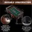 Left. Barrington - 58” Richmond Foosball Table Competition Size, Durable and Stylish with Tabletop Sports Soccer Balls, Family Game - Brown.