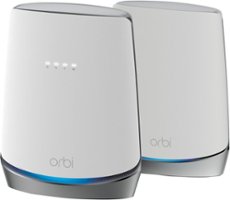 NETGEAR - Orbi AX4200 Tri-Band Mesh WiFi 6 System with 32x8 DOCSIS 3.1 Cable Modem (2-Pack) - White - Front_Zoom