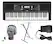 Front. Yamaha - Yamaha PSR-E373 PKY 61-Key Keyboard Pack with Y-Stand, Adapter, and Headphones - Black.