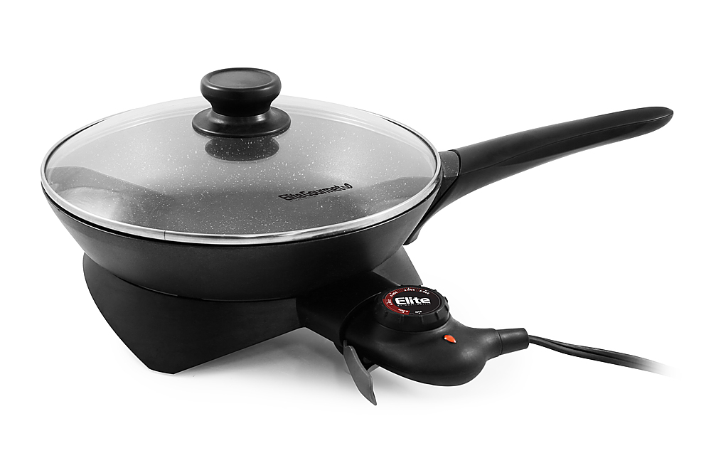 our goods Electric Skillet with Glass Lid - Black - Shop Cookers